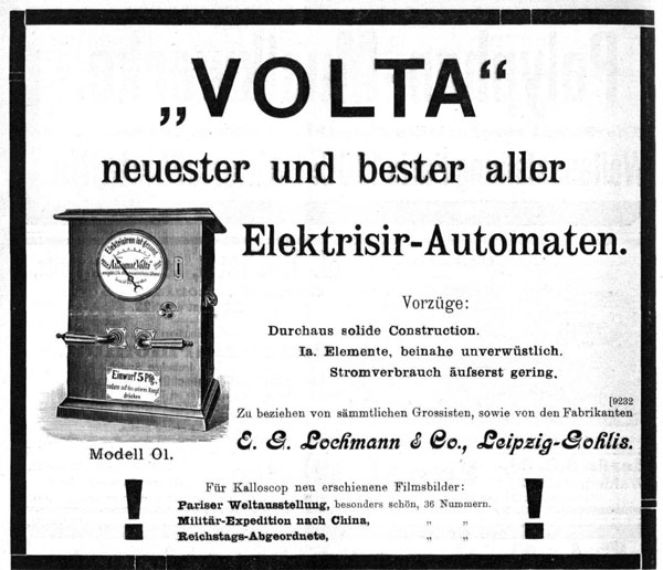 Volta 1901 anzeige